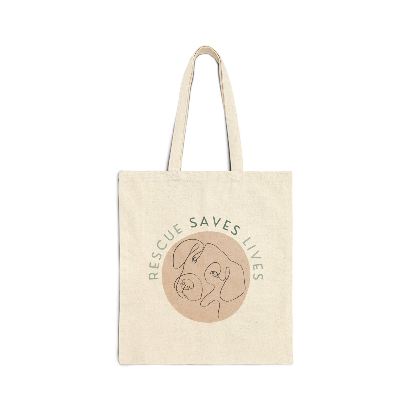 RESCUE SAVES LIVES Cotton Canvas Tote Bag