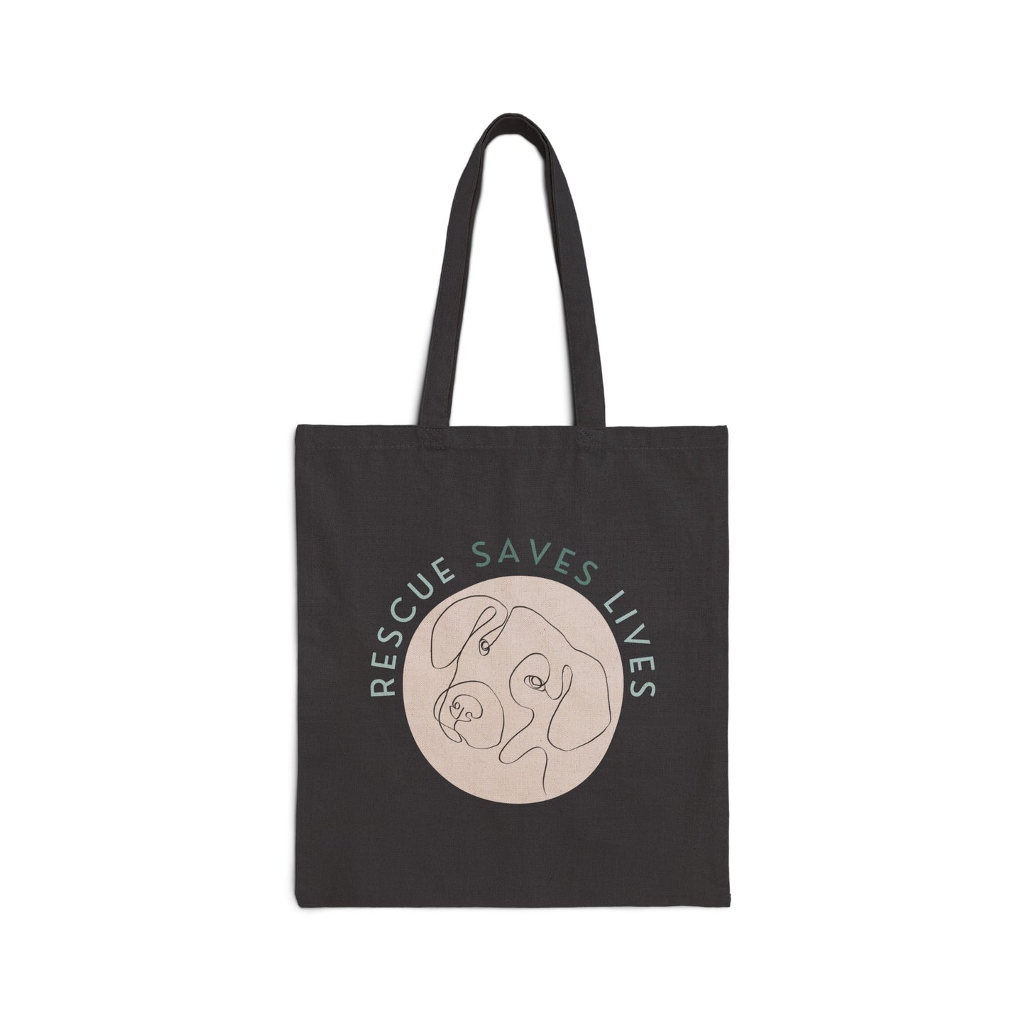 RESCUE SAVES LIVES Cotton Canvas Tote Bag