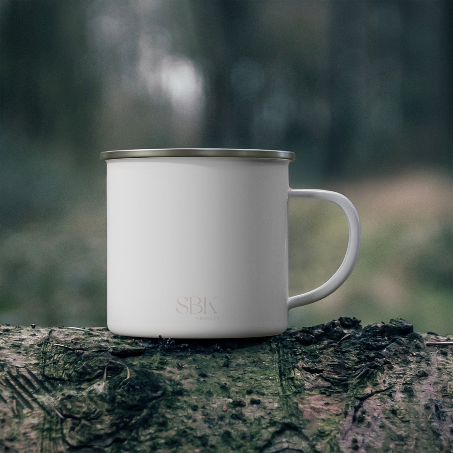 Coffee + Dogs Camping Mug | Pale Pink