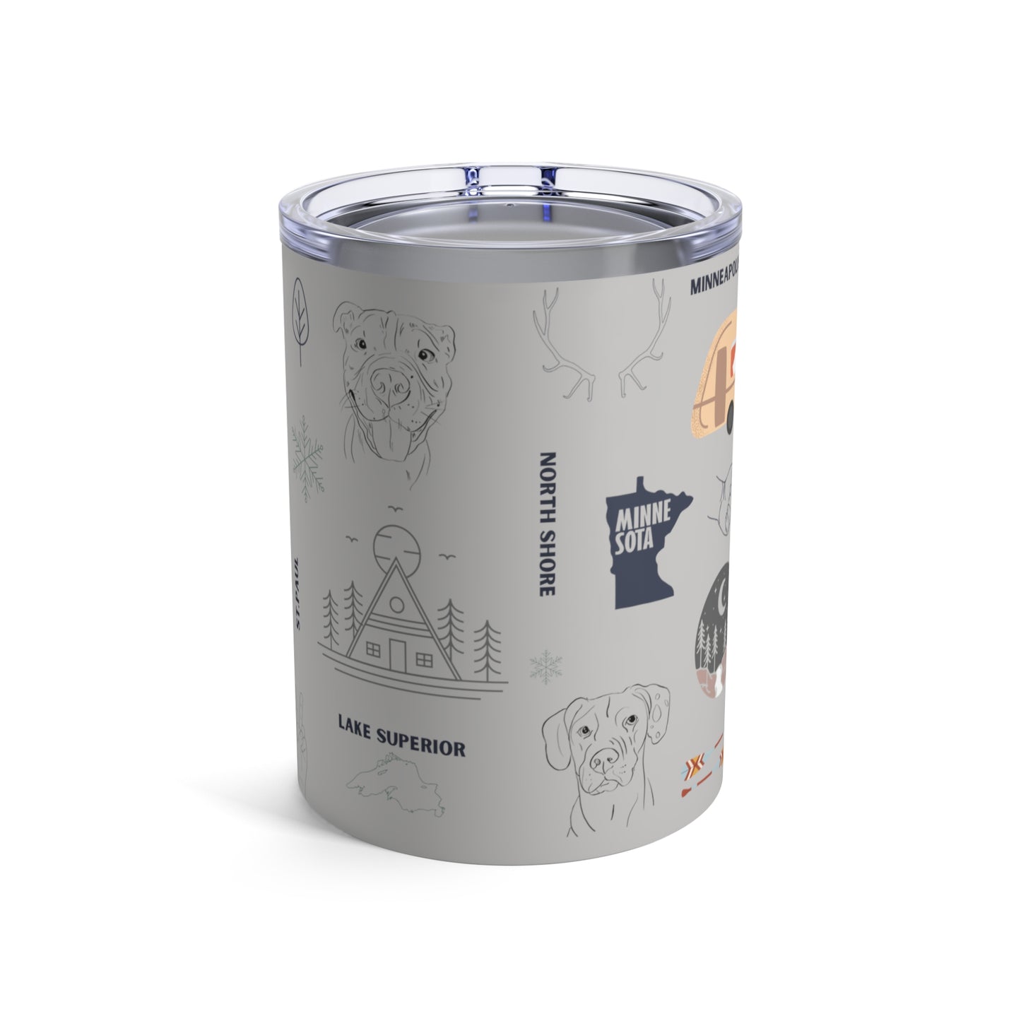 MN Love + Dogs Gray Tumbler