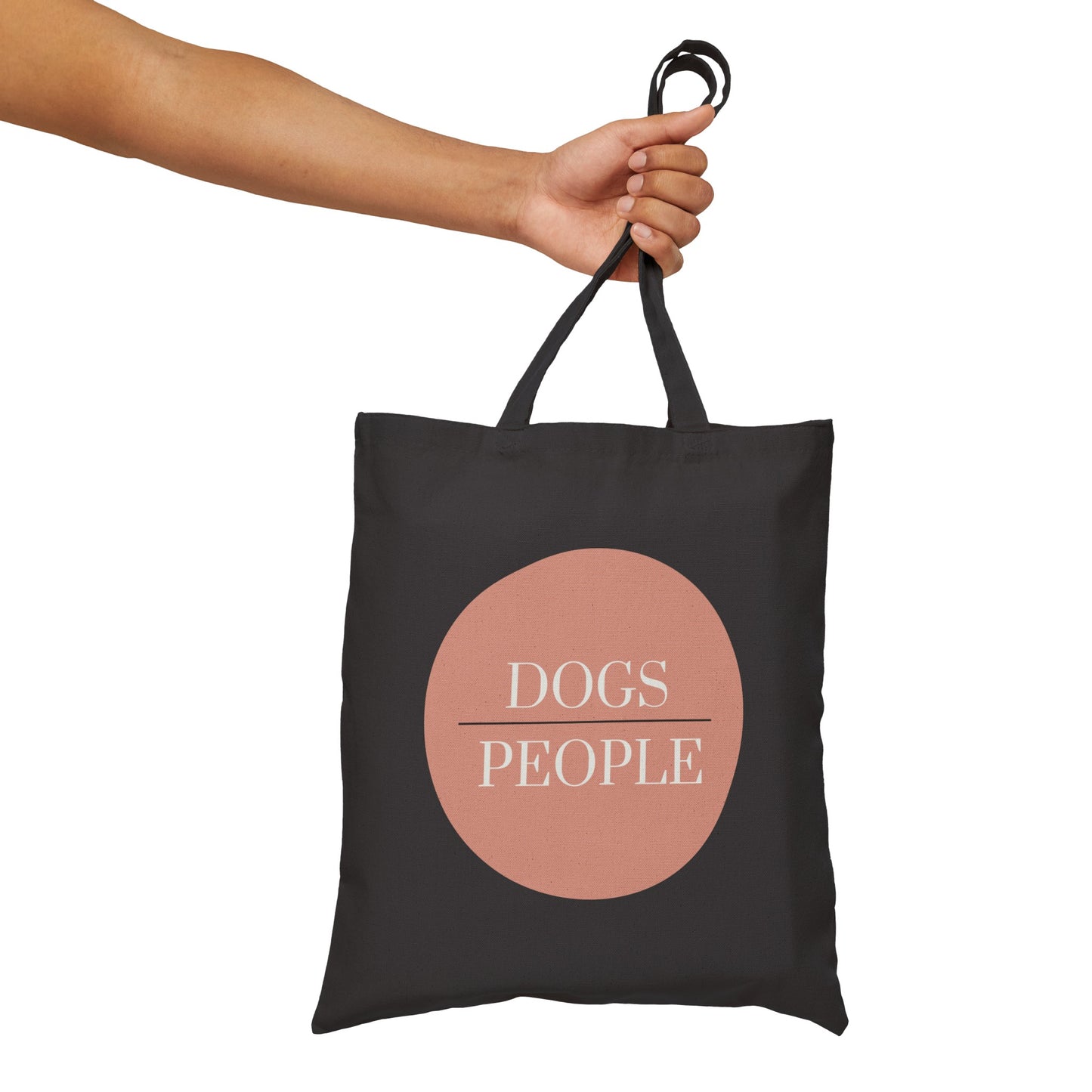 DOGS OVER PEOPLE Cotton Canvas Tote Bag